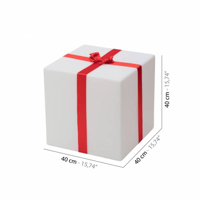 Светильник пластиковый Куб Merry Cubo 40 Lighting белый, красный 430х430х430 мм