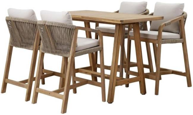 Стол деревянный барный Rimini натуральный 1560х900х950 мм