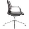 Кресло офисное / Лилль CF / черная экокожа/ алюминий крестовина