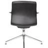 Кресло офисное / Лилль CF / черная экокожа/ алюминий крестовина