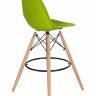 Стул барный LMZL-PP623G, ножки светлый бук, цвет сиденья салатовый