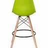 Стул барный LMZL-PP623G, ножки светлый бук, цвет сиденья салатовый