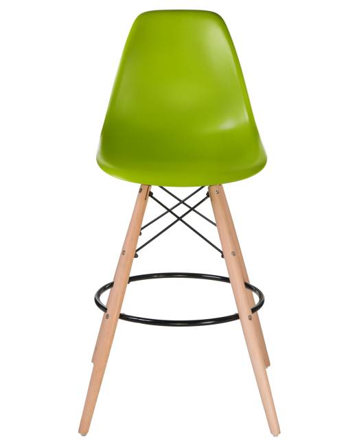 Стул барный LMZL-PP623G, ножки светлый бук, цвет сиденья салатовый