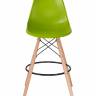 Стул барный LMZL-PP623G, ножки светлый бук, цвет сиденья салатовый