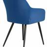 Стул обеденный DOBRIN ROBERT, черные матовые ножки, велюр V108-67 Тёмно-синий