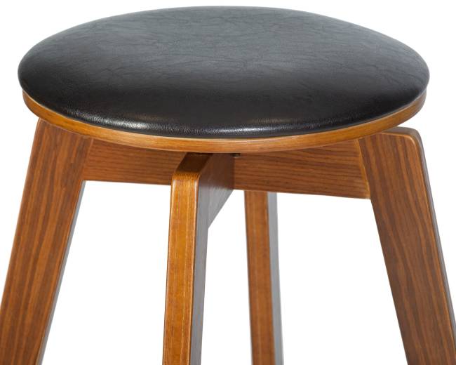 Табурет барный DOBRIN TOM'77, цвет черный глянец PU ABD 002