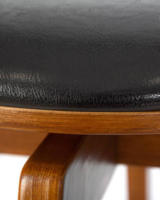 Табурет барный DOBRIN TOM'77, цвет черный глянец PU ABD 002