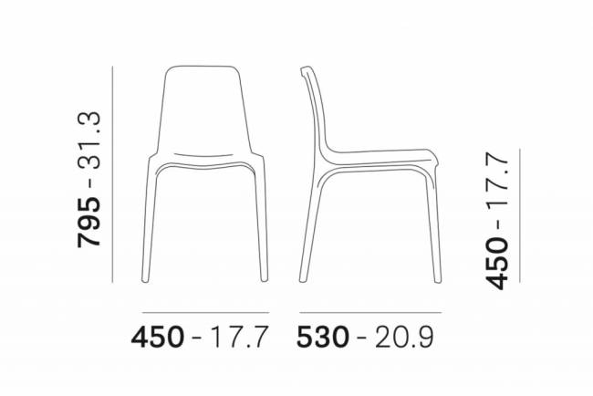 Стул деревянный Frida белый 450х530х795мм Стул деревянный Frida белый 450х530х795мм