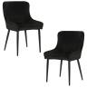 Набор 2 шт Стул обеденный DOBRIN RICHARD, черные матовые ножки, черный велюр (V108-77)
