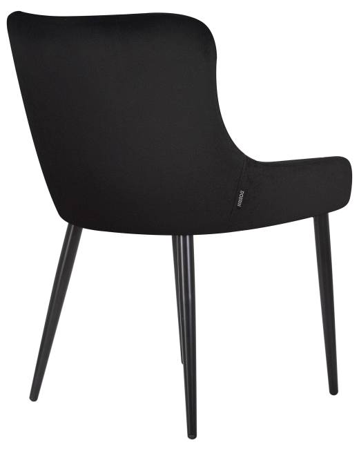 Набор 2 шт Стул обеденный DOBRIN RICHARD, черные матовые ножки, черный велюр (V108-77)