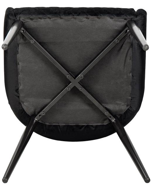 Набор 2 шт Стул обеденный DOBRIN RICHARD, черные матовые ножки, черный велюр (V108-77)