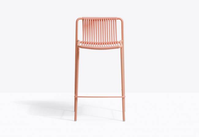 Стул металлический полубарный Tribeca розовый 485х450х885 мм