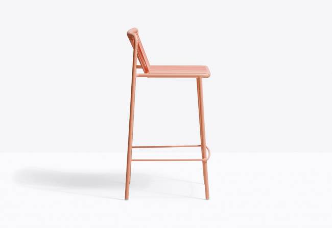 Стул металлический полубарный Tribeca розовый 485х450х885 мм