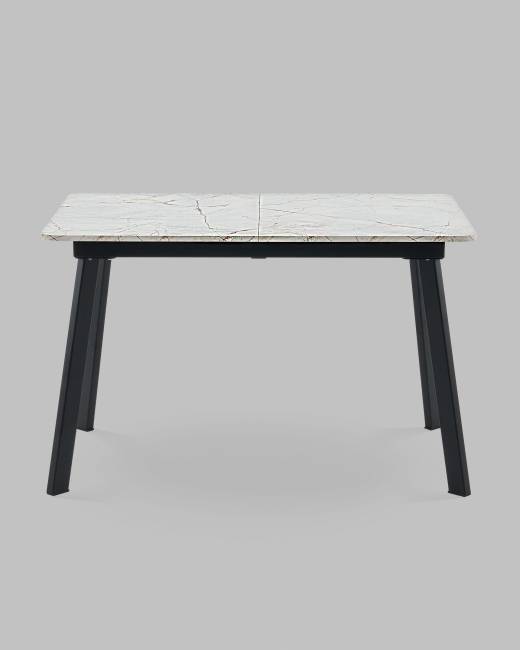 Стол Batu new 120-160/80/76 столешница ЛМДФ азул оникс подстолье металл черный