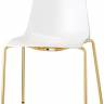 Стул пластиковый Zebra Antishock 4 Legs золотой, белый 540х520х810 мм