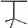 Стол ламинированный обеденный складной Tripe Maxi Folding антрацит, зернистый 700х700х740 мм