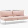 Диван плетеный с подушками Reva Cocoon бежевый, розовый 1950х880х815 мм