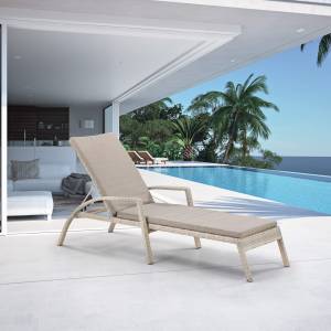 Шезлонг-лежак плетеный A30C2-W85 Latte с матрасом Шезлонг-лежак плетеный A30C2-W85 Latte с матрасом