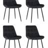 Стул Флекс велюр черный 4 шт.