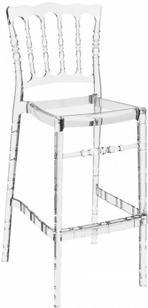 Стул прозрачный барный Opera Bar 75 прозрачный 480х520х1130 мм