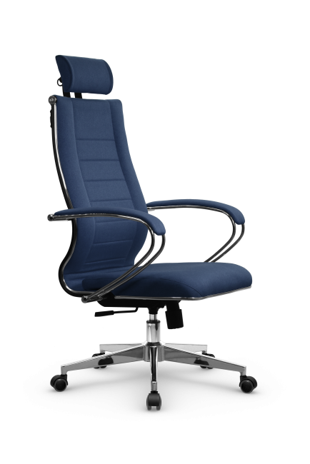 Кресло МЕТТА B 2m 34P/подл.127/осн.004, рогожка b синий