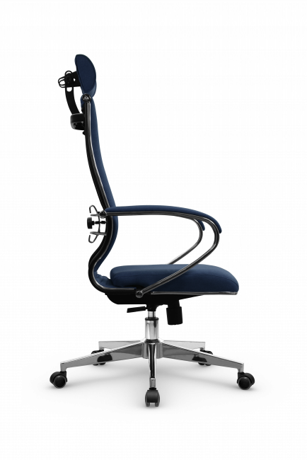 Кресло МЕТТА B 2m 34P/подл.127/осн.004, рогожка b синий