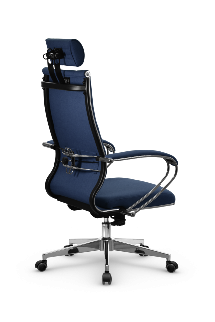 Кресло МЕТТА B 2m 34P/подл.127/осн.004, рогожка b синий