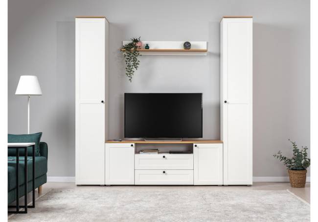 Опра 13.227 белый PE шагрень / дуб золотой craft