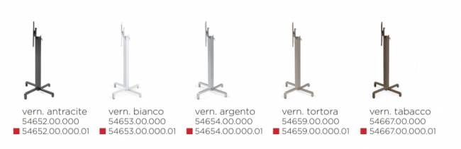 Подстолье металлическое барное Ibisco High Special тортора 525х490х1070 мм