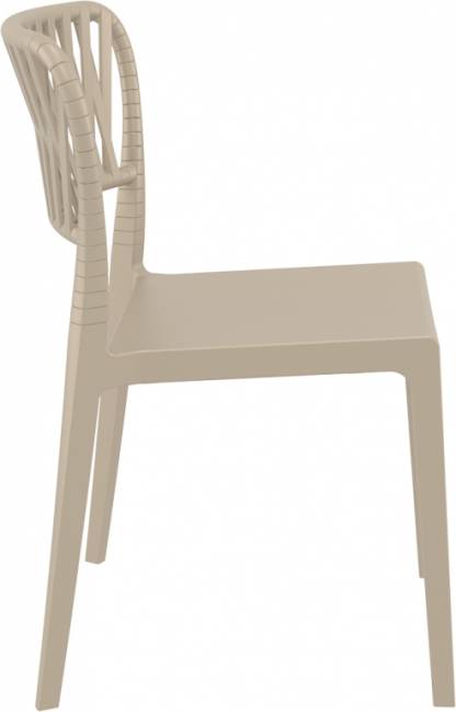 Стул пластиковый Portofino бежевый 520х560х830 мм