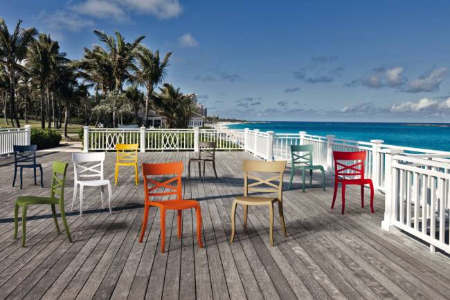 Стул пластиковый XSera-S оранжевый 490х550х840 мм