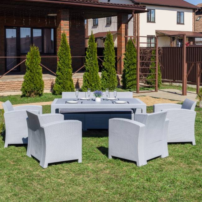 Обеденный комплект LANA LUX DINING L светло-серый