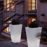Кашпо пластиковое светящееся Y-Pot Lighting белый 440х440х900 мм