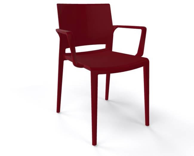 Кресло пластиковое Bakhita B бордовый 570х540х800 мм