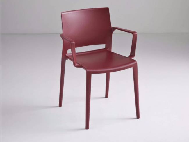 Кресло пластиковое Bakhita B бордовый 570х540х800 мм