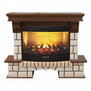 3D-электрокамин Stone new 33 AO с очагом Firestar 33 3D