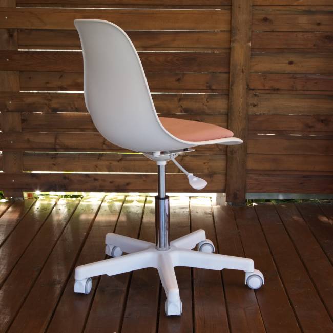 Кресло компьютерное Смузи белый/розовый