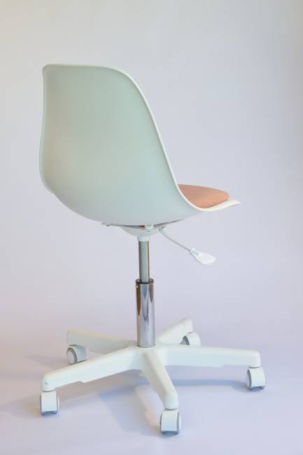 Кресло компьютерное Смузи белый/розовый