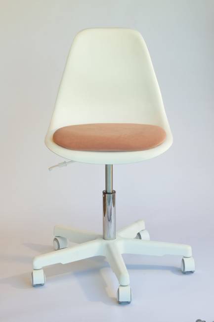 Кресло компьютерное Смузи белый/розовый