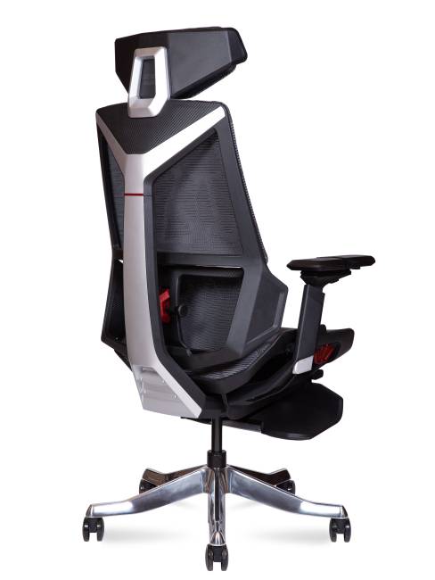 Кресло офисное / Steph gray / черный пластик/серая сетка/без реклайнера