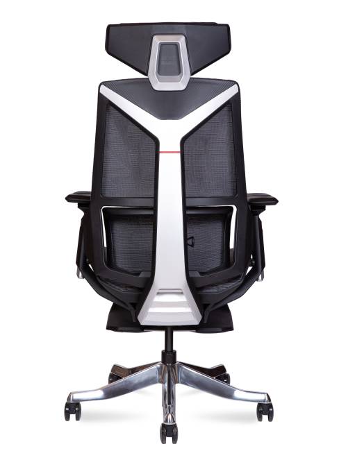 Кресло офисное / Steph gray / черный пластик/серая сетка/без реклайнера