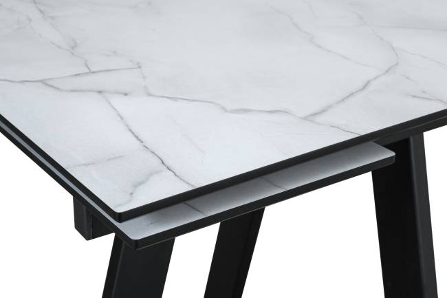 Стол обеденный WINGS Жемчужный Перито/Черный, Черный