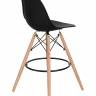 Стул барный LMZL-PP623G, ножки светлый бук, цвет сиденья чёрный