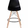Стул барный LMZL-PP623G, ножки светлый бук, цвет сиденья чёрный