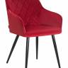 Стул обеденный DOBRIN ROBERT, черные матовые ножки, велюр V108-37 Бордовый