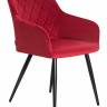 Стул обеденный DOBRIN ROBERT, черные матовые ножки, велюр V108-37 Бордовый