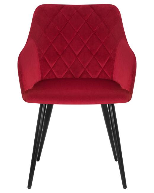 Стул обеденный DOBRIN ROBERT, черные матовые ножки, велюр V108-37 Бордовый