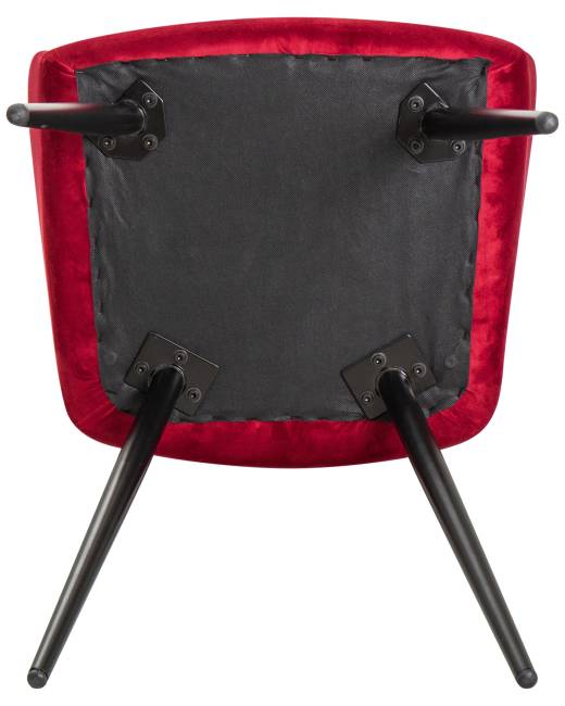 Стул обеденный DOBRIN ROBERT, черные матовые ножки, велюр V108-37 Бордовый