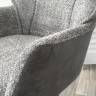 Стул BREVIS 180 град. поворот. XD841-16 Серый, букле/ GINO-457 Серый, ткань/ Черный, ®DISAUR