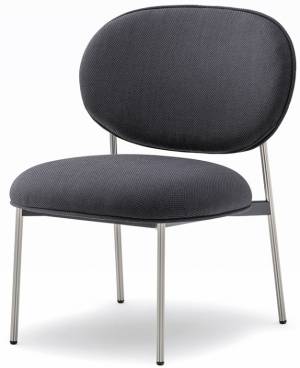 Стул лаунж с обивкой Blume серый 650х620х770 мм